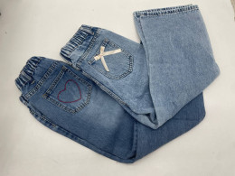 Set of 2 children's jeans with with elastic waistband