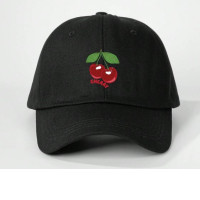 Unisex Black Y2K Style Cherry Print Baseball Cap Sun Hat Unisex Black Y2K Style Cherry Print Baseball Cap Sun Hat