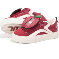 TuoPin Red Sneakers Festival Shoes for Women Casual Non-Slip Travel Sneakers Slouchy Comfortable Ladies Footwear