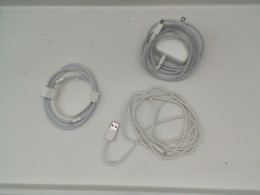 Set of 3 Battery charger cable with adapter 