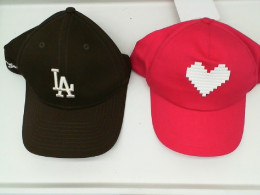 Set of 2 Women's pink and green cap