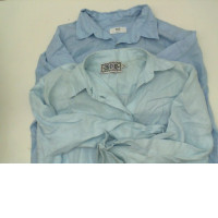 Set of 2 Men's blue long-sleeved shirt 