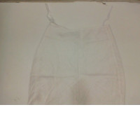 Women's white one-shoulder long dress 