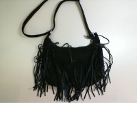 Black Suede Shoulder Bag Black Suede Shoulder Bag