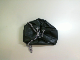 Black round bag on a chain