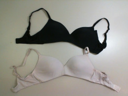 Set of 2 bras. black + beige