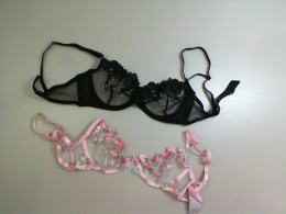 Set of 2 bras. black + pink