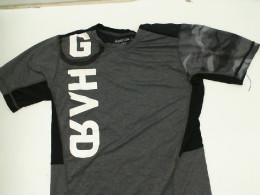 REEBOXb Gray and black round neck t-shirt