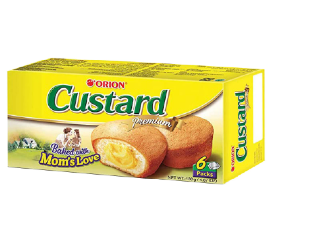 Orion Custard Cream Filled Cake 138 g. Orion Custard Cream Filled Cake 138 g.