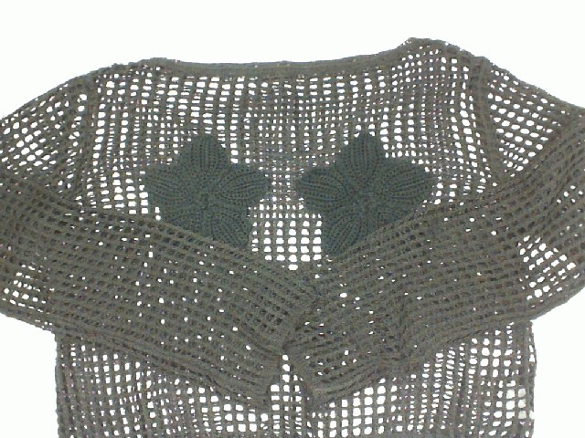 Women's black long sleeve round neck mesh top Women's black long sleeve round neck mesh top