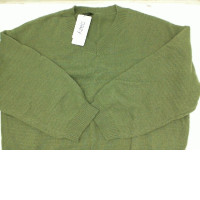 Women's long-sleeved V-neck sweater, green 