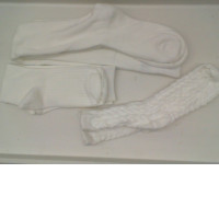 Set of 3 White long socks 