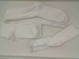 Set of 3 White long socks 