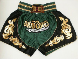 Green and black Thai boxing shorts Green and black Thai boxing shorts
