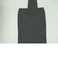 Women's Gray Turtleneck Sleeveless Long Dress 