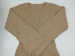 Women's Brown V-neck Long Sleeve Sweater 