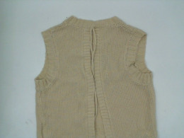 Women's brown knitted round neck shirt 