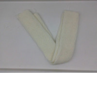 Cream colored long sleeve knitted winter coat