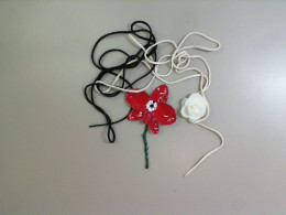 Set of 2 neck cords and flower pendant