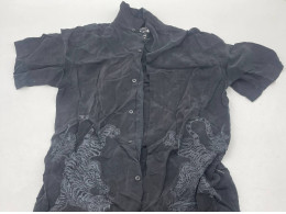 Black shortsleeve t-shirt with tiger print