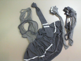 Women's set gray, knee socks + skirt + thong + tie Women's set gray, knee socks + skirt + thong + tie