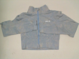 Navy blue long sleeve zip-up workout top 