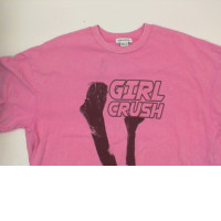 Pink round neck t-shirt oversize 