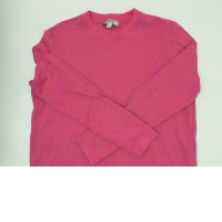 Pink long sleeve round neck t-shirt 