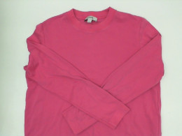 Pink long sleeve round neck t-shirt 