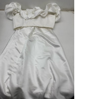 Set of 2 Women's white strapless top and women's white long skirt 