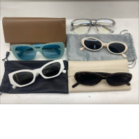 Set of 5 Women's Fashion Black Sunglasses 