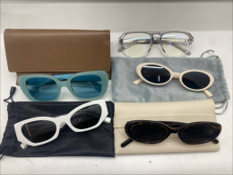 Set of 5 Women's Fashion Black Sunglasses 