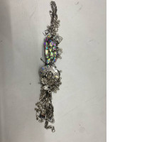Silver necklace with beads