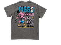 Set of 2 grey t-shirts with NO PIG NO RIDE print Set of 2 grey t-shirts with NO PIG NO RIDE print