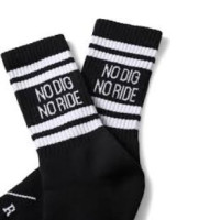 Set of 5 No Dig No Ride black from Loose Riders socks