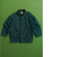 Dark green men's hunting jacket