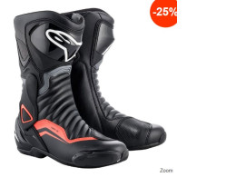 USED Alpinestars Smx 6 V2 Boots Black Fluo Red USED Alpinestars Smx 6 V2 Boots Black Fluo Red