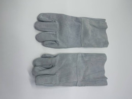 Grey work gloves