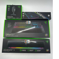 BIG set of RAZER (replica) : soundbar,keyboard,mousepad,micro