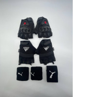 Cyclist's kit: 2 pairs of gloves 2 wristbands