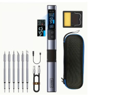 HS-02 Adjustable Temperature Soldering Iron, 100-450°C, 100W Portable Repair Tool, PD, QQ, CNC Metal Shell, USB Powered, Industrial Electric Tool for Welding and Rework Station