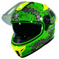 motorcycle helmet green