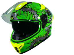 motorcycle helmet green
