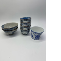 Set of Chineese dishes: mugs+ soup plates