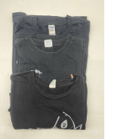 Set of 3 black t-shirts with pattern