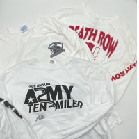 Set of 3 white longsleeve with print