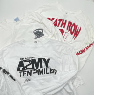 Set of 3 white longsleeve with print