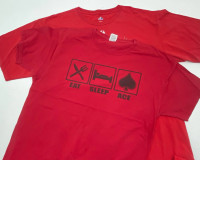 Set of 2 red t-shirts with print