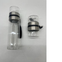 Glass Bottle and Pepper Shaker Set