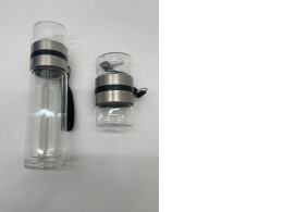 Glass Bottle and Pepper Shaker Set
